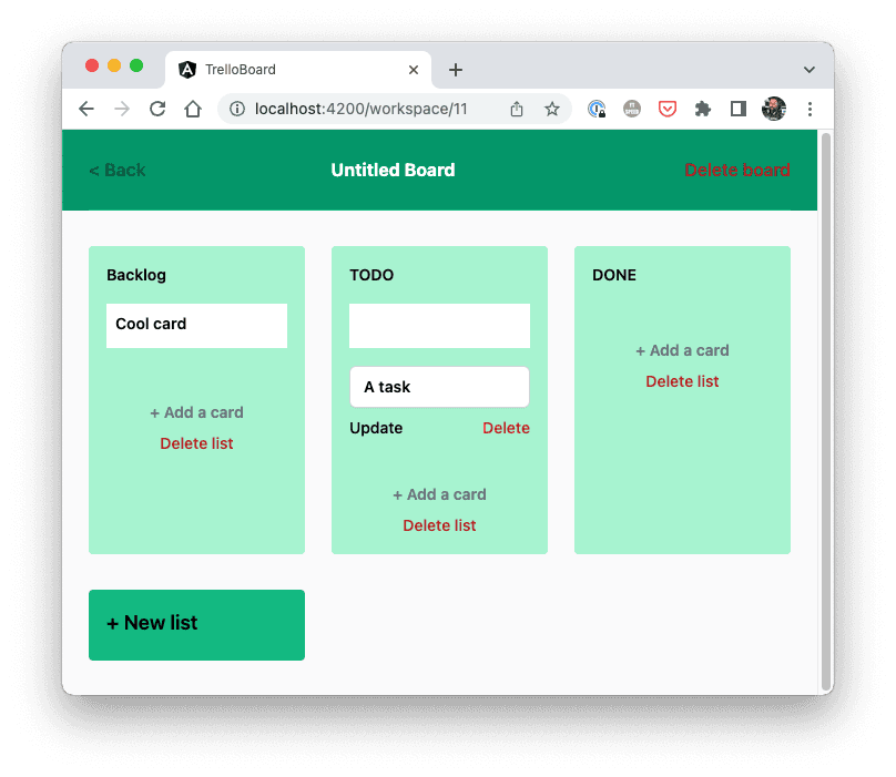 Supabase Trello Example